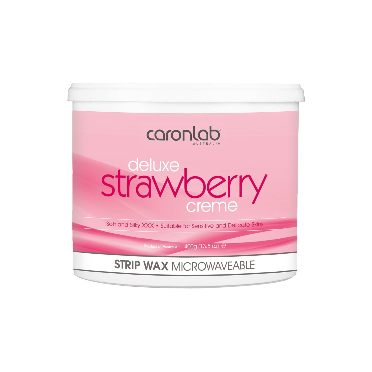 Caronlab Strawberry Creme Strip Wax - Microwaveable 400ml