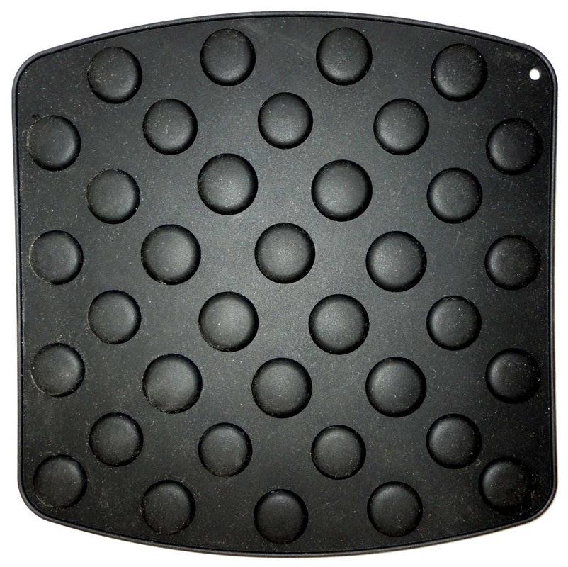 AMW Heat Mat non-slip surface with suction feet 19 x 19cm - Black