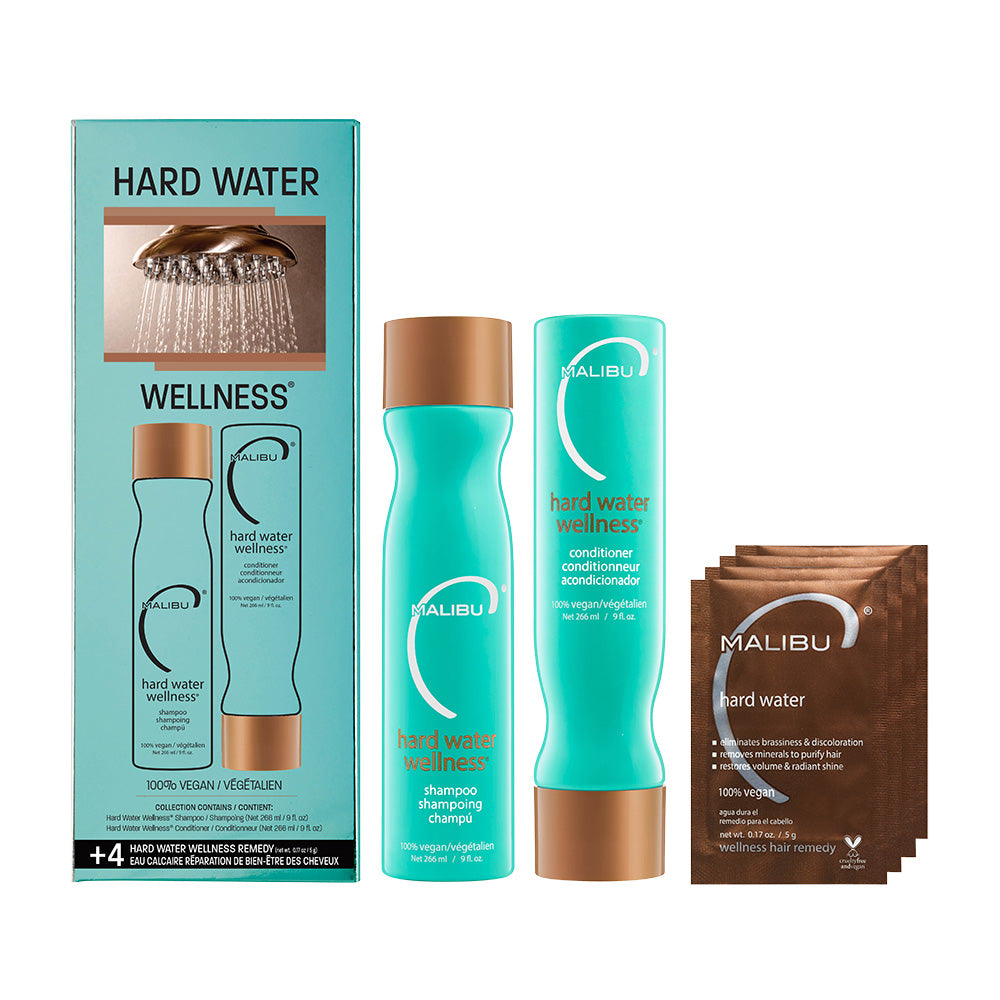 Malibu C Hard Water Wellness Collection - 266ml (Shampoo, Conditioner & 4 Sachets)