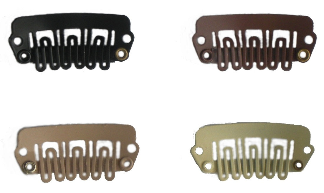 AMW Hair Weft Clips pack of 10 - Blonde