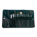 HAWLEY 15 PIECE MAKEUP BRUSH SET IN LEATHERETTE WRAP