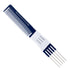 Dateline Professional Blue Celcon Teasing Comb with Rubber Grip & 5 Tails 7 1/2" MKIIR - Stainless Steel