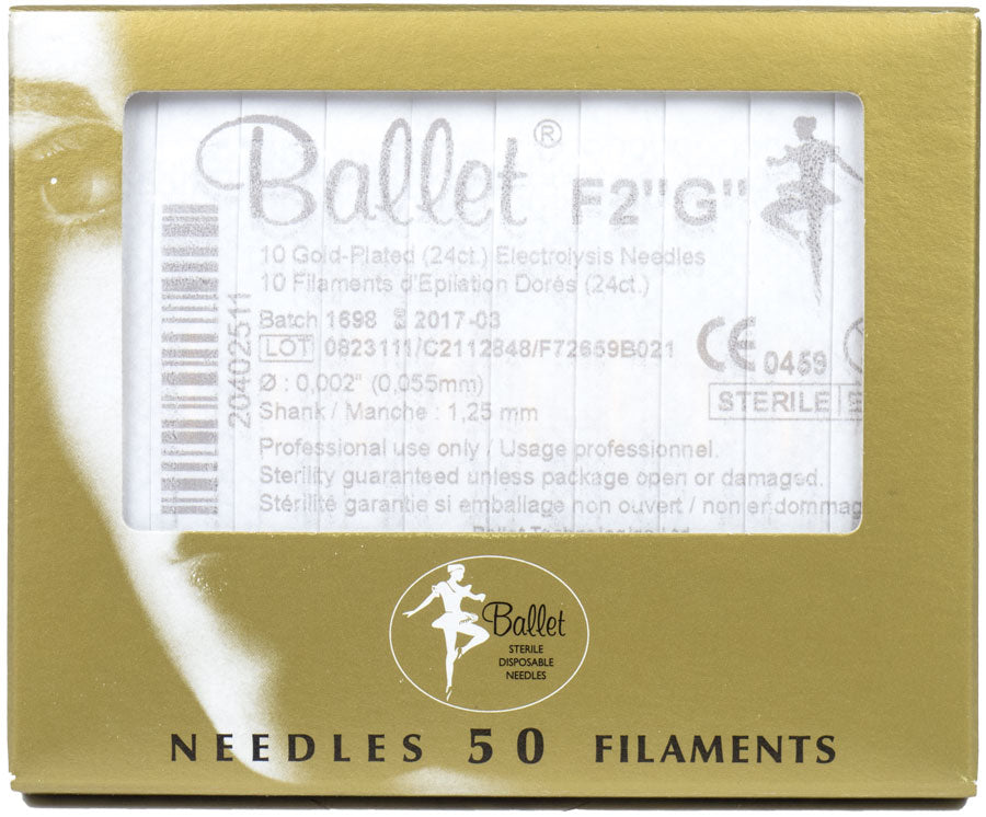 Ballet Gold Plated Needles F2 50pk