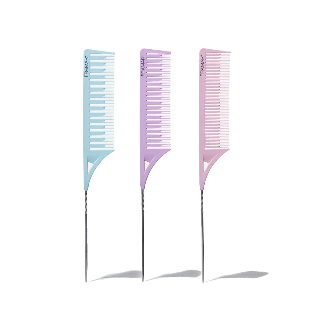 FRAMAR Dream Weaver Premium Tail Comb Set of 3 - Pastel [P]