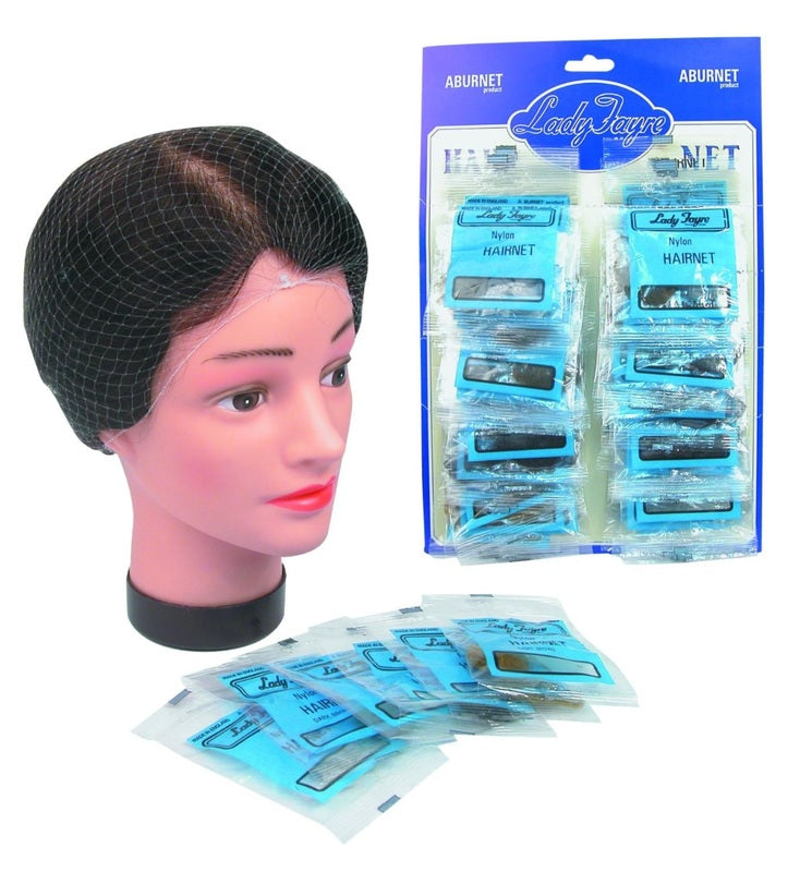 Lady Fayre Extra Fine "Invisible" Hair Nets - Dark Brown