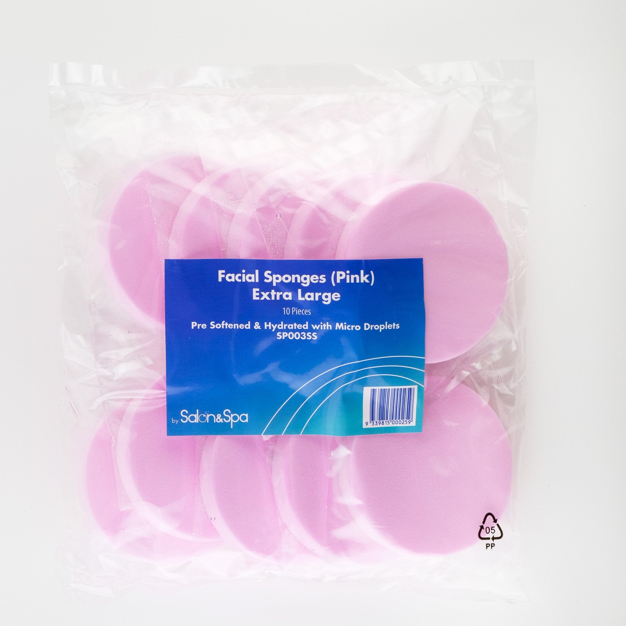 Salon & Spa FACIAL SPONGES PINK Extra large & Thick Micro Hydrated 10pk