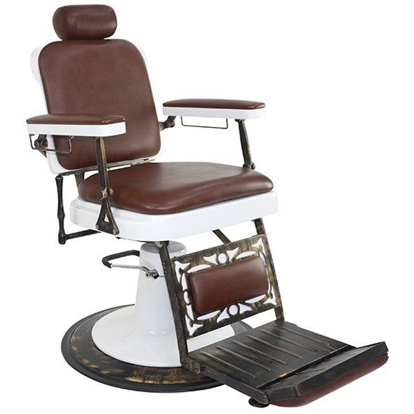 Barber Chair - Chicago - Brown Upholstery