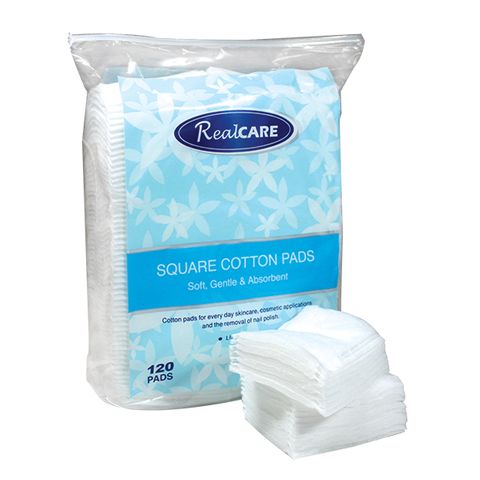 Real Care Square Cotton Pads 120pack