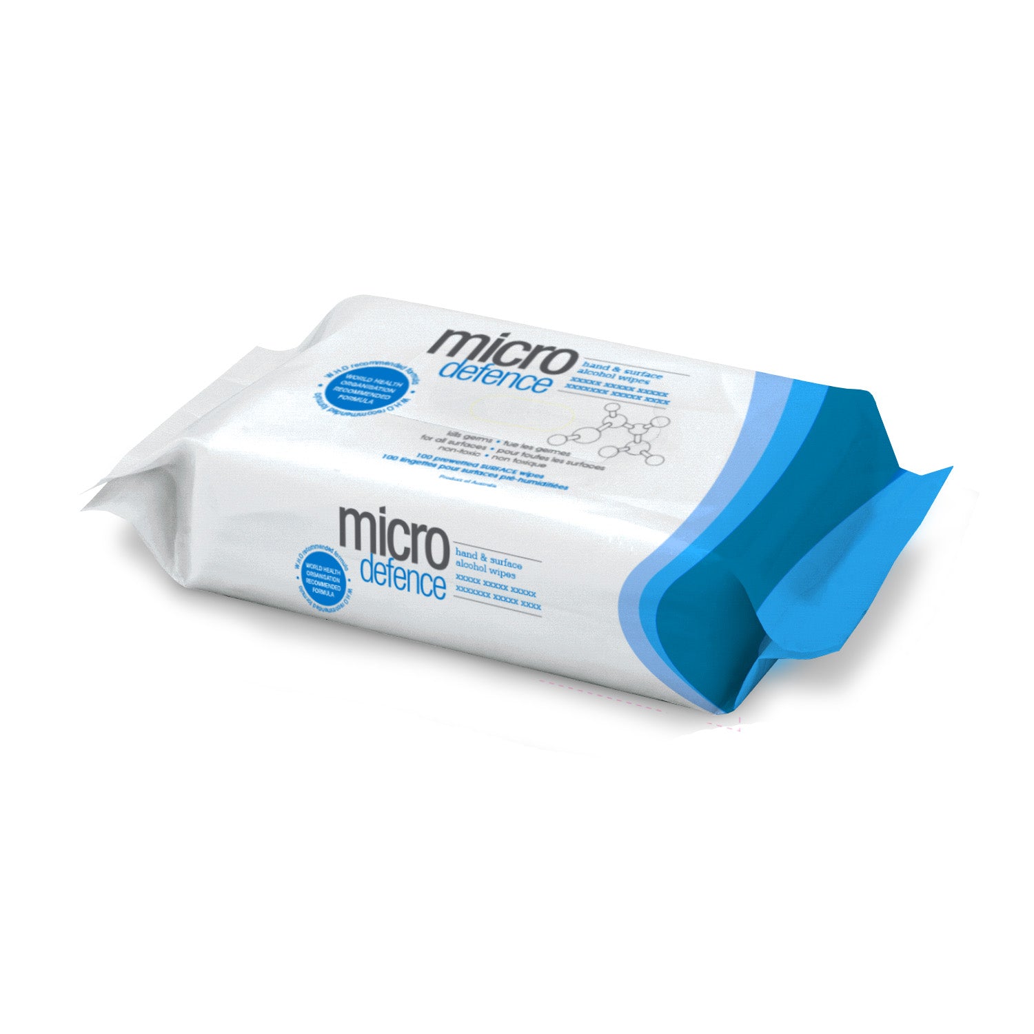 Micro Defence Hand & Surface Alcohol Wipes 100 pack